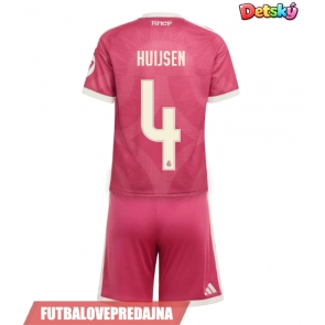 Lacne Dětský Futbalové dres Real Madrid Dean Huijsen #4 2026-27 Krátky Rukáv - Tretina (+ trenírky)